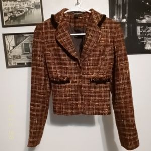 Express Tweed Cropped Blazer